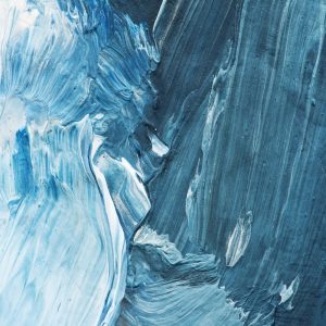 Abstract Blue and White Paint Texture Swirls