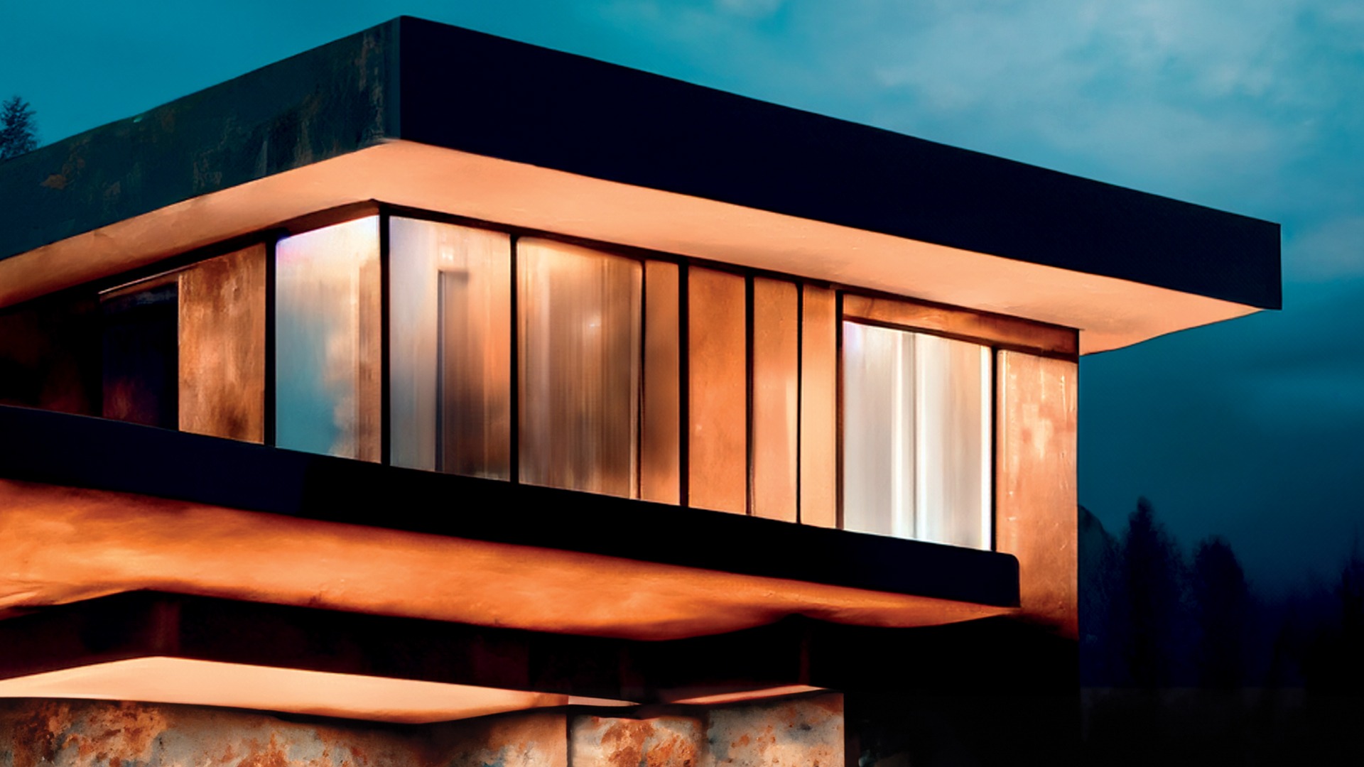 Modern Architectural Design of a Building with Glass Windows