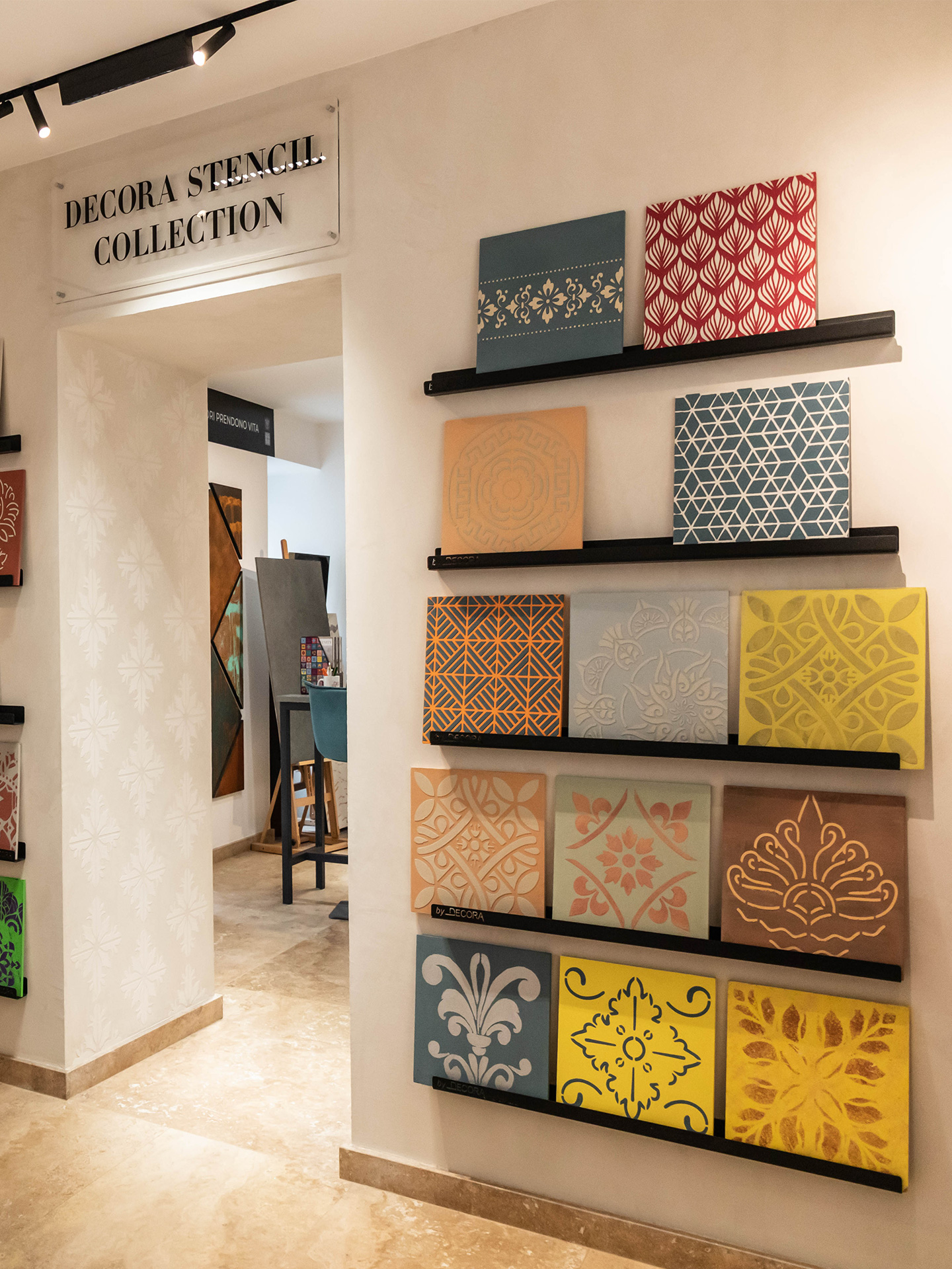 Decora Stencil Collection featuring Italian decorative finishes and luxury Sicilian craftsmanship.